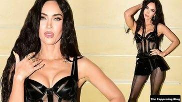 Megan Fox Poses in a Sexy Outfit at the Jimmy Choo X Mugler Collaboration Event in LA on fanspics.com