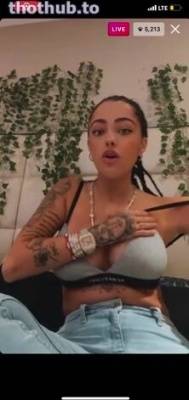 Malu Trevejo (8) IG Live Near Nip Slip on fanspics.com