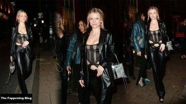 Lottie Moss Flashes Her Boobs on a Night Out at The Windmill in London 19s Soho on fanspics.com