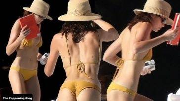 Kaia Gerber Shows Off Her Sexy Ass in a Tiny Bikini in Cabo San Lucas on fanspics.com