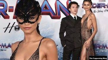 Zendaya Flaunts Her Small Tits at the LA Premiere of “Spider-Man: No Way Home” on fanspics.com