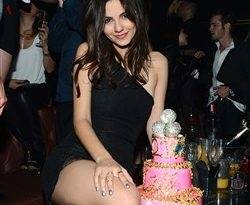 Victoria Justice Celebrates 21st Birthday In A Little Black Dress on fanspics.com