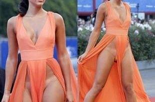 Giulia Salemi Crotch And Nipple Slips Dress Malfunction on fanspics.com