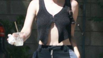 Scout Willis Shows Off Her Slim Figure in a Black Top in LA on fanspics.com