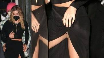 Hailey Bieber Upskirt on fanspics.com