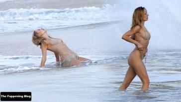 Kimberley Garner Shows Off Her Sexy Figure on the Beach in St Barts on fanspics.com