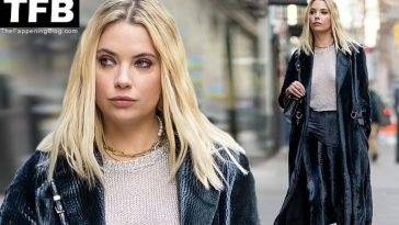 Braless Ashley Benson Looks Stylish While Heading to a Meeting in NYC on fanspics.com