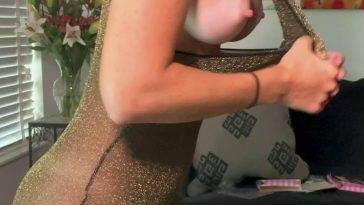 Vicky Stark Nude Glittery Outfit Try On  Video  on fanspics.com