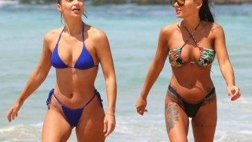 Ella Ding & Domenica Calarco Spend the Day at the Beach in Sydney on fanspics.com