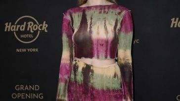 Paris Jackson Poses in a See-Through Dress at the Grand Opening of Hard Rock Hotel Times Square on fanspics.com