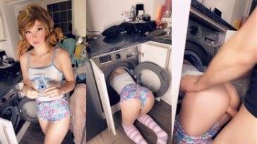 Belle Delphine Nude Stuck In The Dryer Trailer Video  on fanspics.com