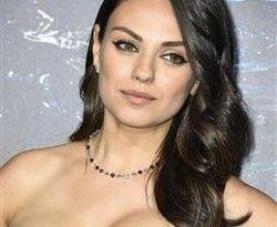 Mila Kunis Shows Her Sloppy Post-Prego Cleavage At The 'Jupiter Ascending' Premiere on fanspics.com