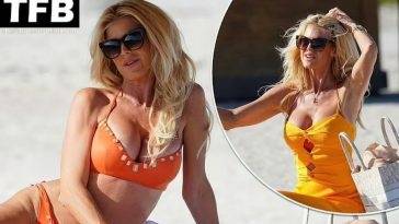 Victoria Silvstedt Brings Incredible Beach Body to Miami on fanspics.com