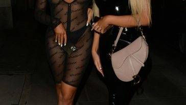 Jess & Eve Gale Head For a Night Out at Tape Nightclub in London on fanspics.com