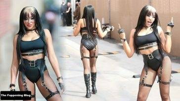 Tinashe Sets Pulses Racing in Saucy Black Dominatrix Gear on fanspics.com