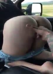 Fingering girl on a the highway on fanspics.com