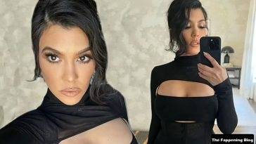 Kourtney Kardashian Shows Off Her Sexy Tits & Legs on fanspics.com