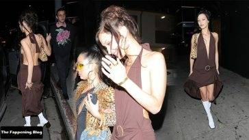 Braless Bella Hadid Leaves Craig 19s After Dinner on fanspics.com