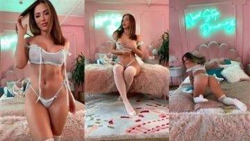 Ana Cheri White Lingerie Tease Porn Video Leaked on fanspics.com