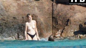 Maya Hawke Goes Nude For A Dip in St Barts on fanspics.com