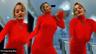 Rita Ora Braless (11 Pics + Video) on fanspics.com