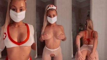 Therealbrittfit Leaked Naughty Nurse Nude Onlyfans Video on fanspics.com