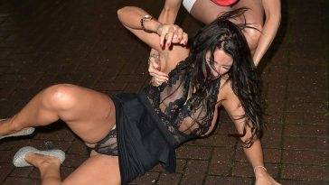 Drunk Simone Reed Upskirt In See Through Panties and Top on fanspics.com