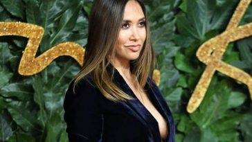 Myleene Klass Nip Slip at British Fashion Awards - Britain on fanspics.com