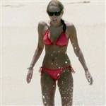 Miley Cyrus Tiny Red Bikini Pics on fanspics.com