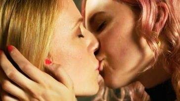 Emma Bell & Paige Elkington Lesbian Kiss Scene from 'Relationship Status' on fanspics.com