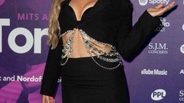 Tallia Storm Shows Off Her Sexy Tits at the Music Industry Trusts Award 2021 on fanspics.com