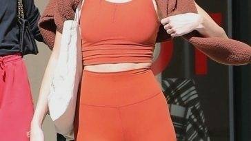 Kendall Jenner Brings Her Orange Tones Out For Pilates in WeHo on fanspics.com