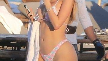 Alexa Dellanos Shows Off Her Curves with Alec Monopoly in Miami Beach on fanspics.com