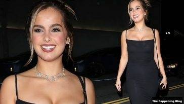 Addison Rae Stuns in a LBD For Dinner at Craig 19s on fanspics.com