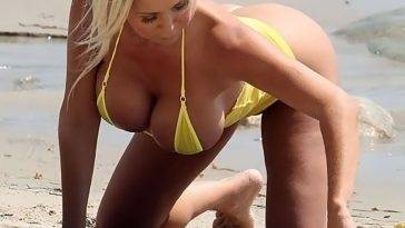 Mary Carey Almost Nude Wearing Tiny Bikini At Malibu Beach! on fanspics.com