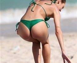 Candice Swanepoel Thong Bikini Candids From Miami on fanspics.com