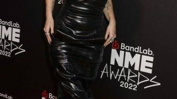 Lottie Moss Looks Hot in a Leather Dress at the NME Awards on fanspics.com