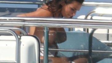 Elettra Lamborghini Relaxes Nude On a Boat in Formentera on fanspics.com