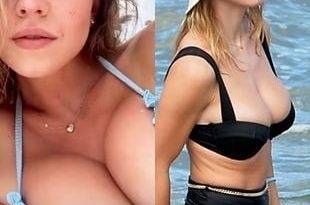 Sydney Sweeney Serves Up Her Bountiful Breasts In A Bikini on fanspics.com