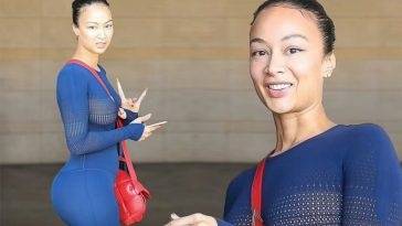 Draya Michele Puts Her Sexy Curves on Display in Leggings and a Crop Top on fanspics.com