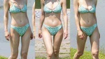 Alexandra Daddario Looks Hot in a Bikini with Her Sister in New Orleans on fanspics.com