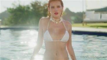 Bella Thorne Nude Pool White Bikini Video Leaked on fanspics.com