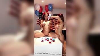 DulceMariaa - Messy 4th Of July With A Friend on fanspics.com