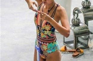 Victoria Justice Side Boob In A Low-Cut Swimsuit on fanspics.com