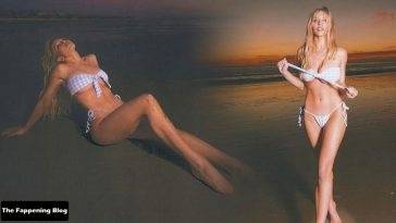 Sydney Sweeney Shows Off Her Stunning Body in a Sexy Tiny Bikini on fanspics.com