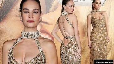 Lily James Shows Off Her Sexy Figure at the 18Pam and Tommy 19 TV Show Finale Screening in LA on fanspics.com