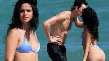 Camila Cabello & Shawn Mendes Enjoy the Beach in Miami on fanspics.com