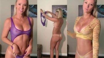 Vicky Stark Nude Sheer Lingerie Try On Video Leaked on fanspics.com