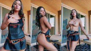 Arianny Celeste Nude in Carpenter Dress Teasing Video  on fanspics.com