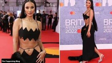 Maya Jama Flashes Her Boobs and Abs in a Very Skimpy Dress at The BRIT Awards (Photos) on fanspics.com